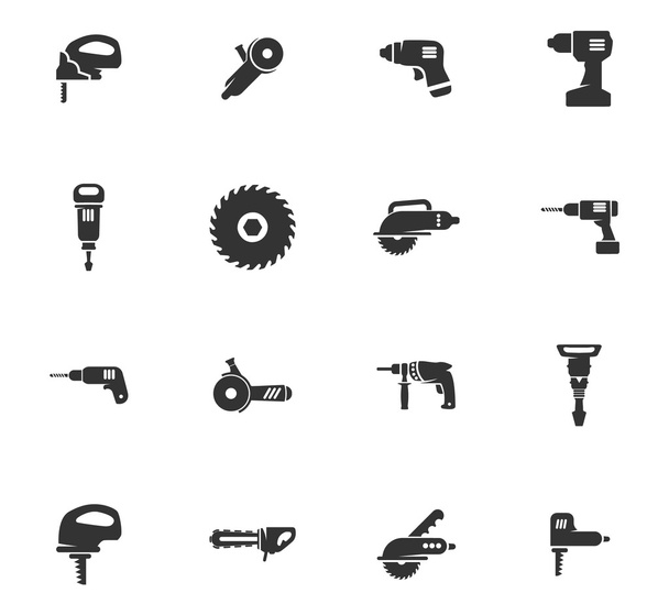 Power tools icons set - Διάνυσμα, εικόνα