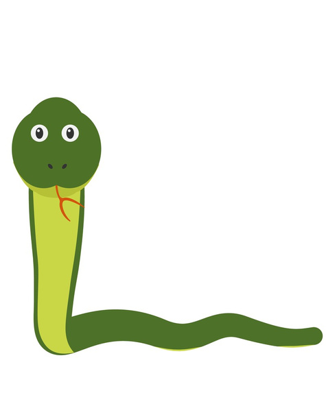 Funny snake character - Vector, Image
