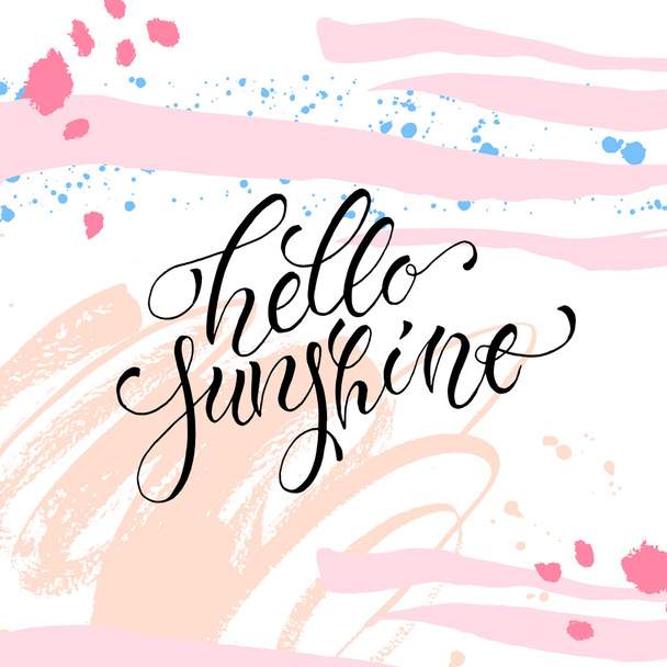 Hello sunshine card template - Vector, imagen