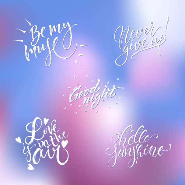Hand drawn lettering set - Vector, Image