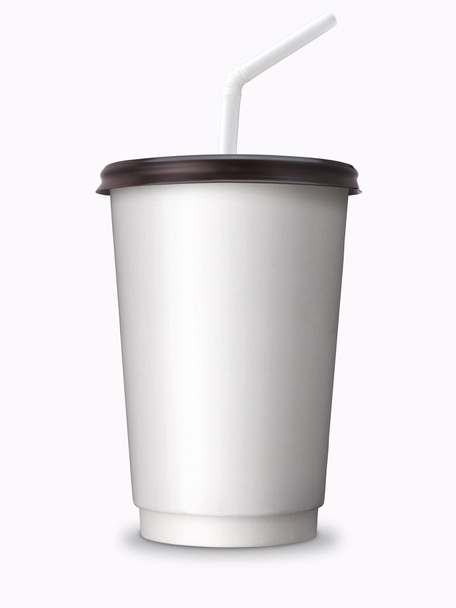 tazza di carta bianca per caffè, bibita, soda, limonata, succo di frutta
 - Foto, immagini