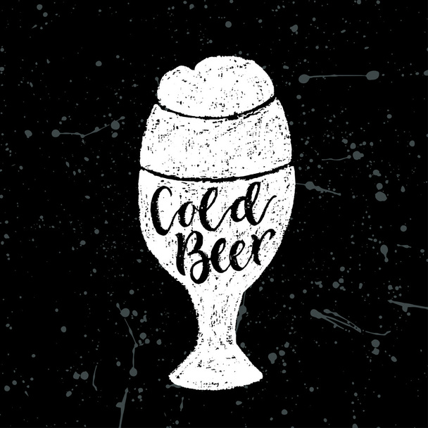 Cold beer on  abstract background - Vetor, Imagem