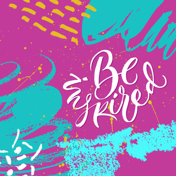 Be inspired card. - Vector, afbeelding