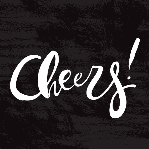 case with lettering Cheers - Vector, afbeelding