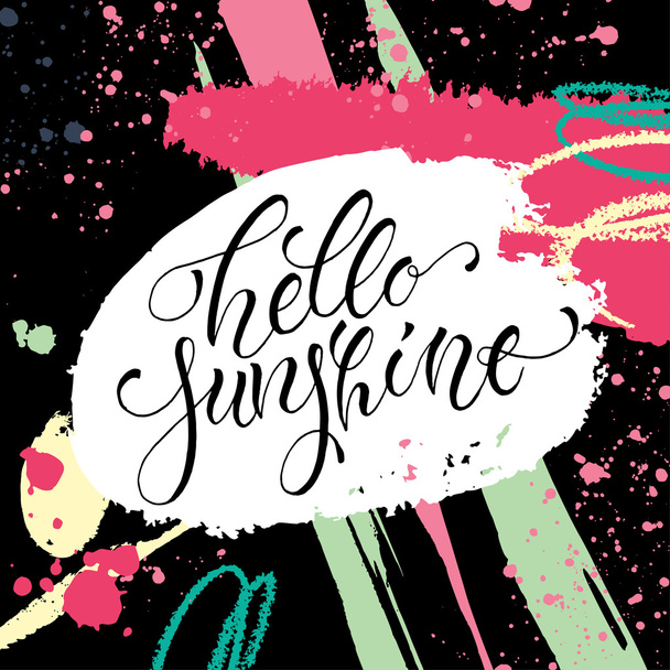 Hello sunshine card template - Wektor, obraz