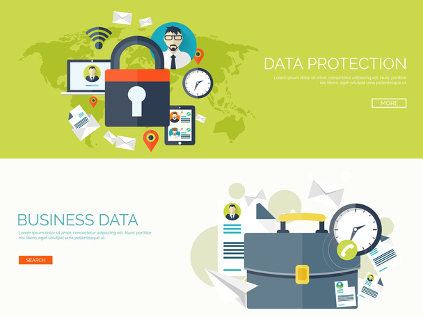 Veri koruma ve iş veri kavramı - Vektör, Görsel