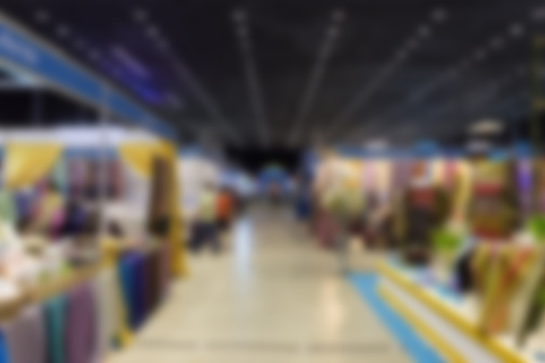 people shopping in exhibition trade fair - blur  - Photo, Image