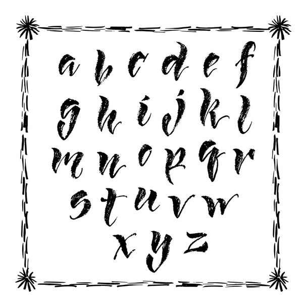 calligraphic latin alphabet. - Vector, Image