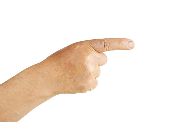 Hand of senior pointing  - Φωτογραφία, εικόνα