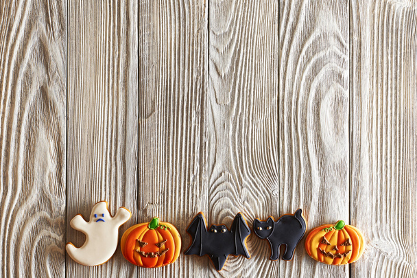 Halloween background with cookies - Фото, изображение