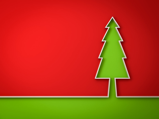 Vánoční stromeček červené a zelené pozadí pro vánoční dekorace - Fotografie, Obrázek