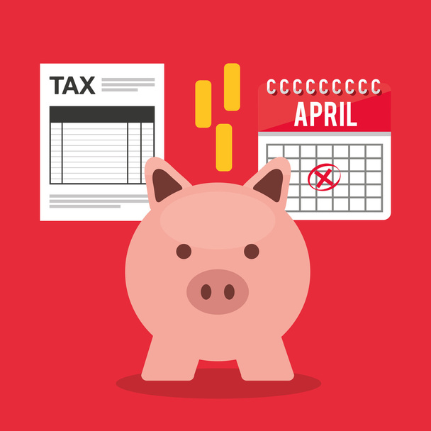 time tax payment icon - Vector, Image