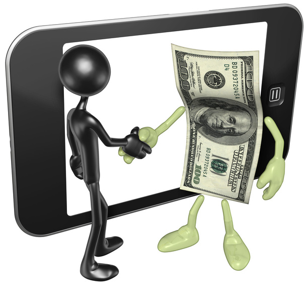 With Money And Touch Screen - Photo, Image