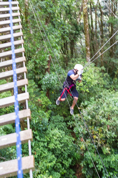 Zip line canopy tours in Costa Rica - Photo, Image
