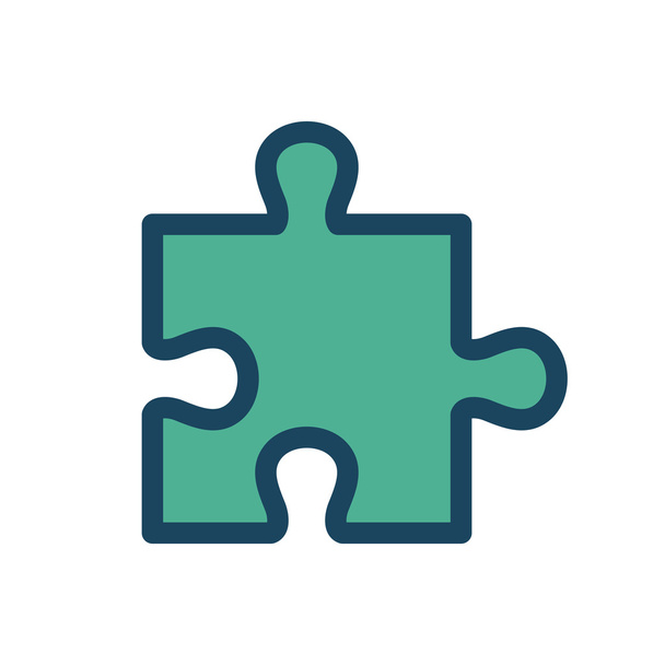Puzzle-Lösung Icon Design isoliert - Vektor, Bild