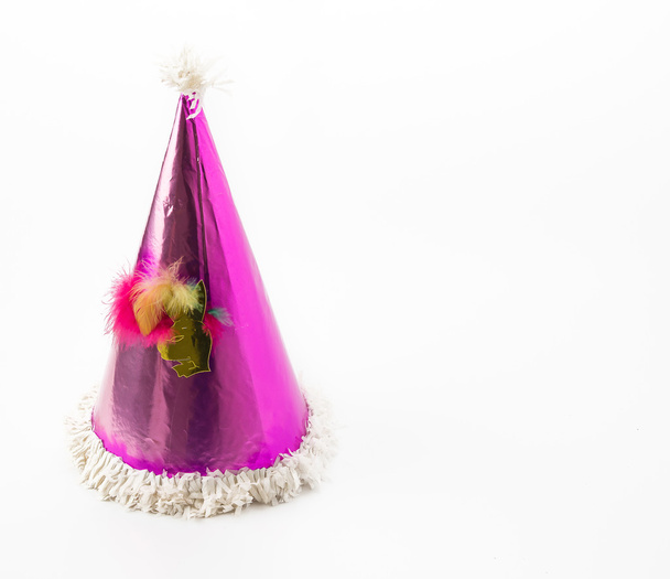 party hat on white background - 写真・画像