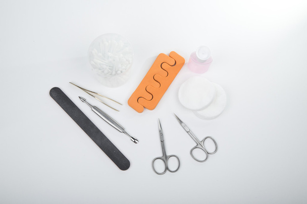 a variety of tools for manicure. the nail care. - Valokuva, kuva