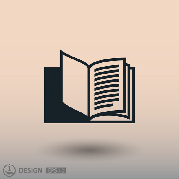 Pictograph of book icon - Vector, imagen