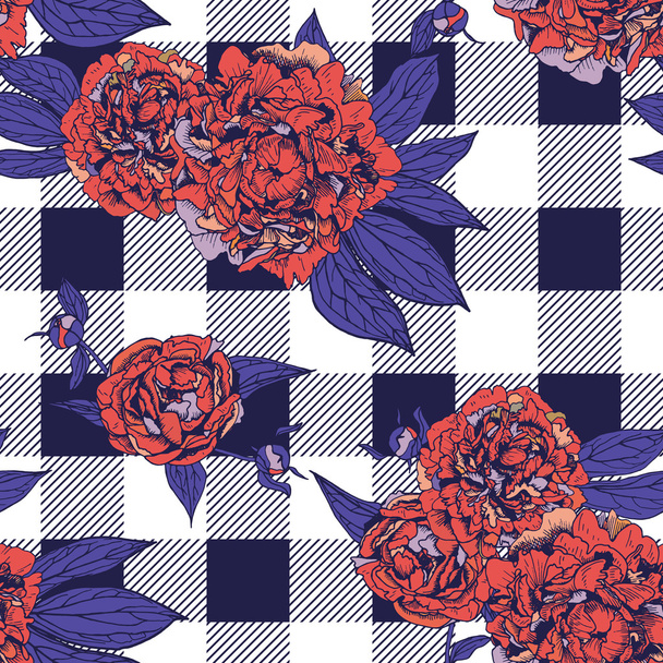 floral seamless pattern  - Vector, Imagen
