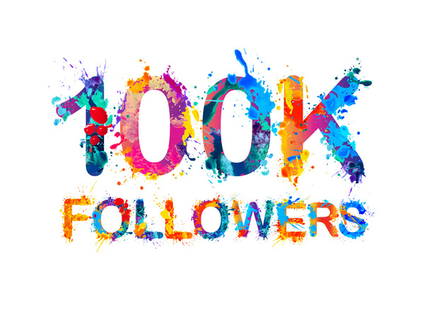 100K (сто тысяч) последователей
 - Вектор,изображение