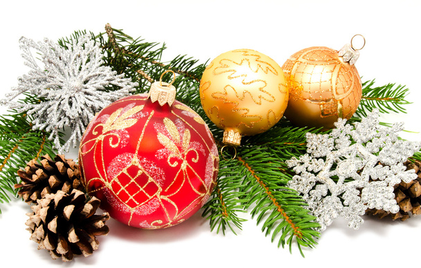 Christmas decoration balls with fir cones - Valokuva, kuva