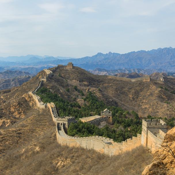 中国の壮大な万里の長城 - 写真・画像
