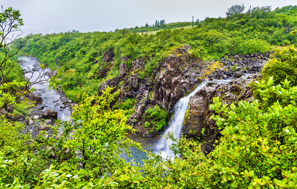 Magnusarfoss vodopád v národním parku Skaftafell - Island - Fotografie, Obrázek