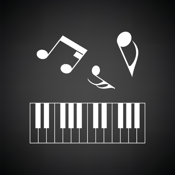 zongora billentyűzet ikonra - Vektor, kép