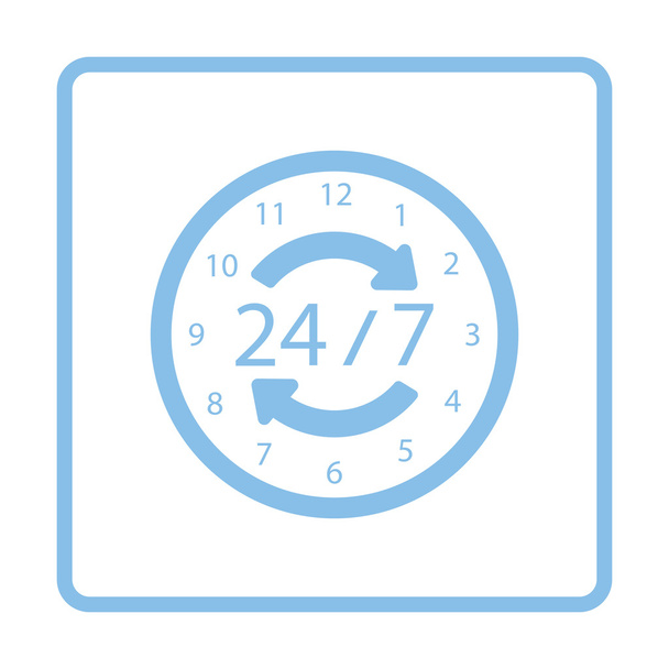 Icono 24 horas
 - Vector, Imagen