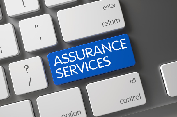 Assurance Services Button. 3D. - Photo, Image