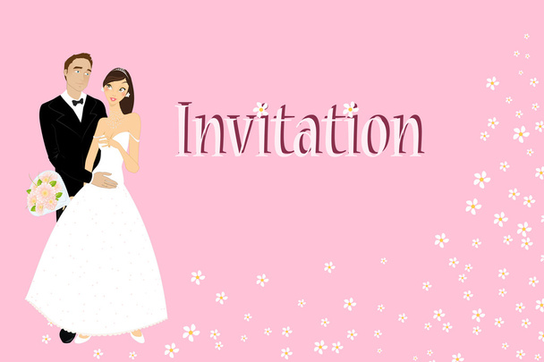wedding invitation - Wektor, obraz