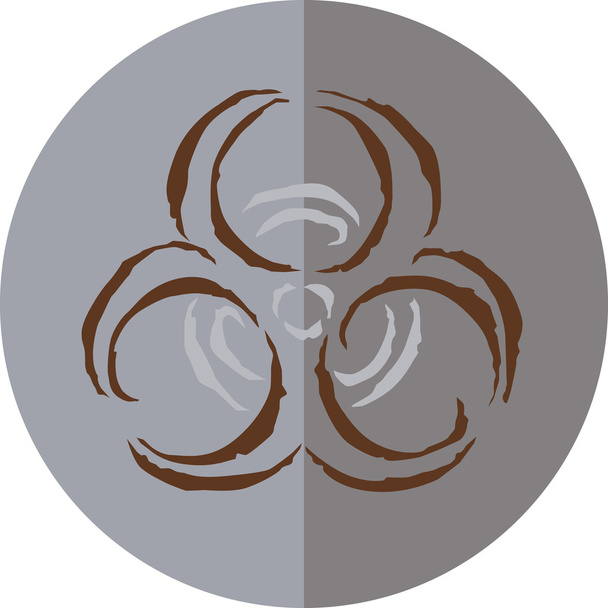 een circulaire teken met biohazard symbool - Foto, afbeelding