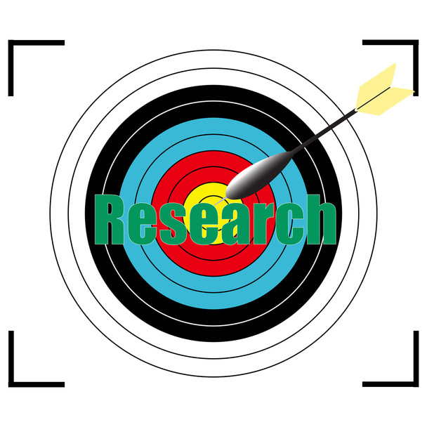 palabra de investigación Vector, objetivo de concepto de negocio para tiro con arco
.  - Vector, Imagen