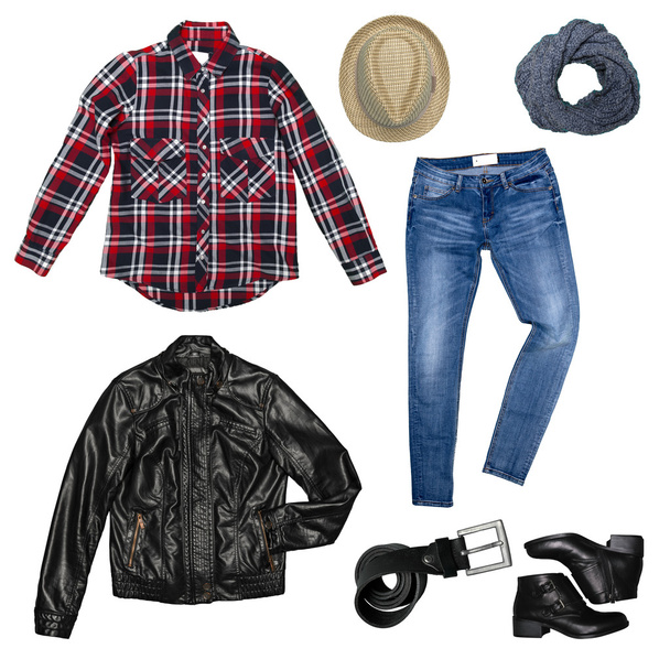 Collage of male clothes and accessories - Фото, зображення