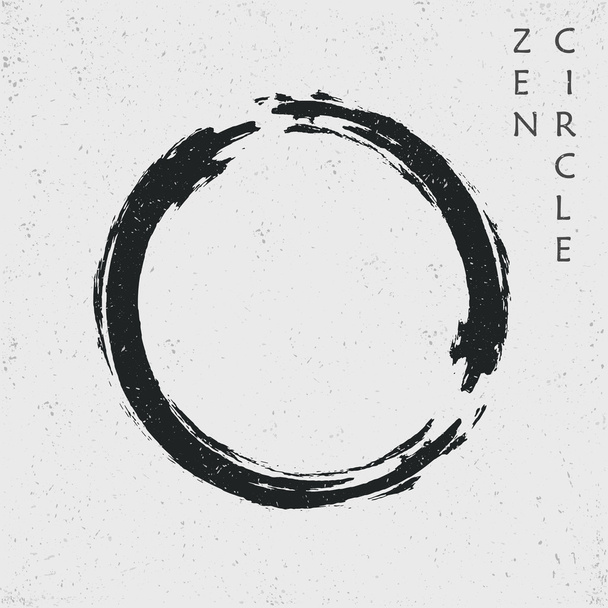 Černá Zen kruh - Vektor, obrázek