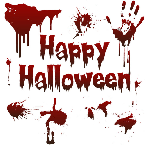 Coleção de sangue Halloween
 - Vetor, Imagem