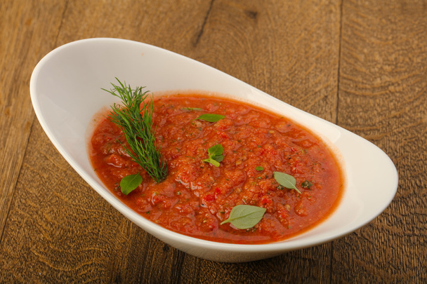 Tomato Gazpacho soup - Foto, afbeelding
