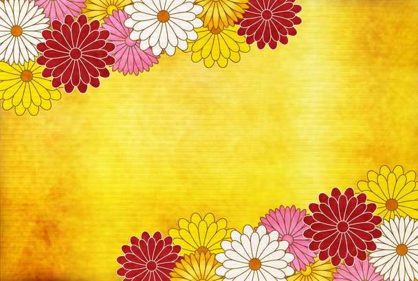 Chryzantéma zlaté novoroční kartu pozadí - Vektor, obrázek