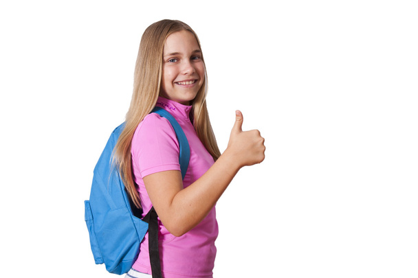 girl with the backpack - Foto, Imagen