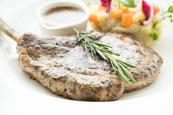 Grilled pork chop steak - Фото, изображение