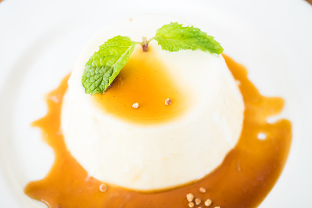 Caramel pudding and panna cotta dessert - Photo, Image