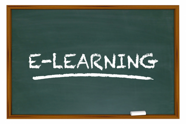 E-learning onderwijs onlinetraining schoolbord  - Foto, afbeelding
