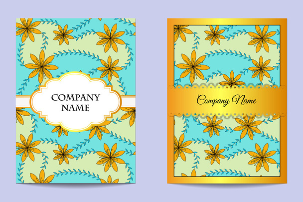Floral business cards - Vector, afbeelding