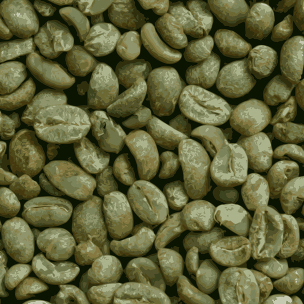 grains de café vert bio
 - Vecteur, image
