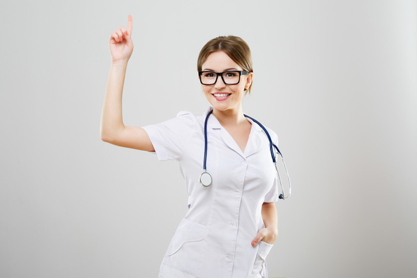 Attractive nurse with stethoscopes - Photo, Image