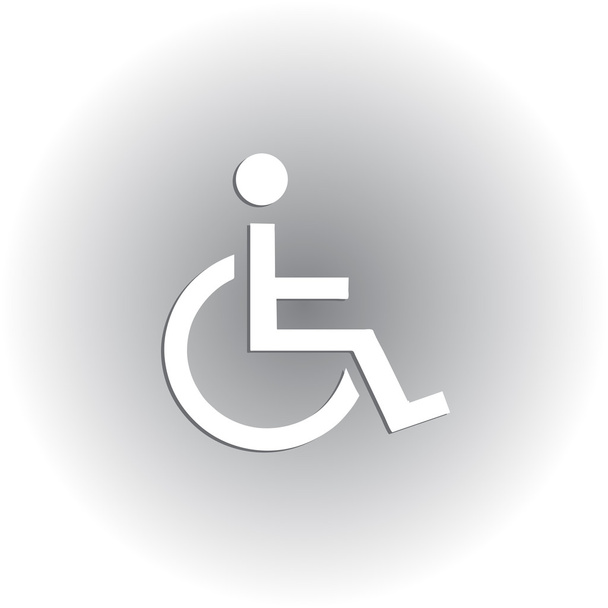 Icône de signe désactivé. Icône invalide.Homme en fauteuil roulant.Illustration vectorielle
 - Vecteur, image