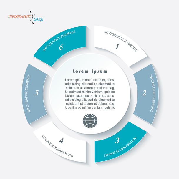 infografische Vektorvorlage für Geschäftsprojekt oder Präsentation - Vektor, Bild