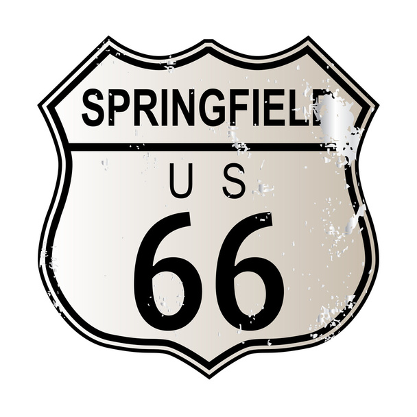 Springfield rota 66 - Vektör, Görsel