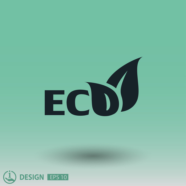 Pictograph of eco for design - Vector, Imagen