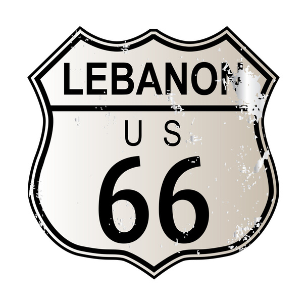 レバノン ルート 66 - ベクター画像